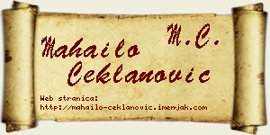 Mahailo Čeklanović vizit kartica